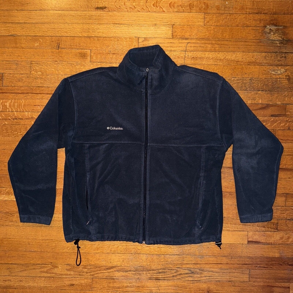 Columbia Full Zip‎ Fleece Navy Jacket Size XXL